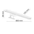Sieninis šviestuvas LEITO 1xLED 12W 4000K (Neutrali balta) CHROMO