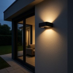 Sieninis lauko šviestuvas ARIUS 1xLED 10W 3000K (Šilta balta) JUODA IP54