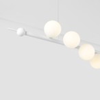 Pakabinamas šviestuvas WAVE 7 Baltas 7xE14 Geležis, Stiklas (1115T)