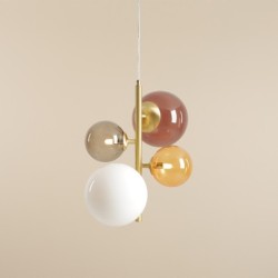 Pakabinamas šviestuvas BLOOM 4 MULTICOLOUR 4xG9 Geležis, Stiklas (1111L40)