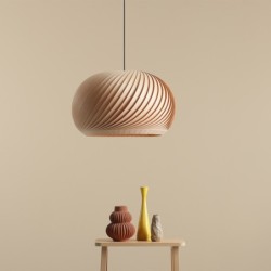 Pakabinamas šviestuvas NATURE DARK L 1xE27 Geležis, Mediena (1110G_L)
