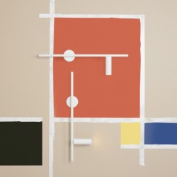Sieninis šviestuvas TREVO ALL Baltas (left) 1xGU10 mini Geležis (1104C)