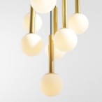 Pakabinamas šviestuvas RIU 7 RING Juodas BRASS 7xG9 Geležis, Stiklas (1103T1)