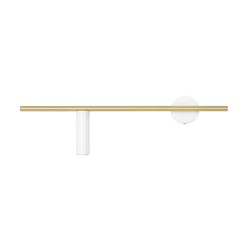 Sieninis šviestuvas TREVO Baltas BRASS (left) 1xGU10 mini Geležis (1097C40)