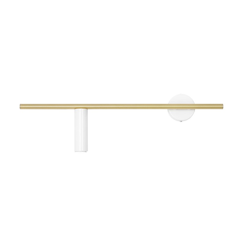 Sieninis šviestuvas TREVO Baltas BRASS (left) 1xGU10 mini Geležis (1097C40)