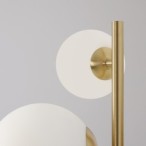 Sieninis šviestuvas DIONE 3 BRASS 2xE14 / 1xE27 Geležis, Stiklas (1092Y40)