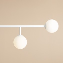 Lubinis šviestuvas DIONE 4 Baltas 3xE14 / 1xE27 Geležis, Stiklas (1092PL_L)