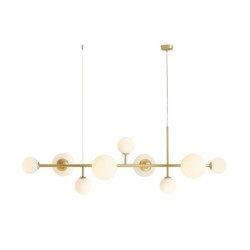 Pakabinamas šviestuvas DIONE 9 BRASS 5xE14 / 4xE27 Geležis, Stiklas (1092N40)