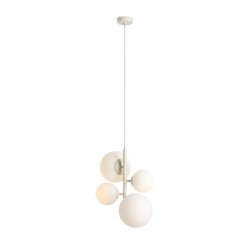 Pakabinamas šviestuvas BLOOM 4 CREAM 2xE14 / 2xE27 Geležis, Stiklas (1091L9)