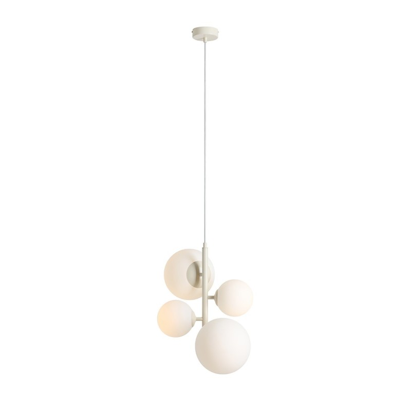 Pakabinamas šviestuvas BLOOM 4 CREAM 2xE14 / 2xE27 Geležis, Stiklas (1091L9)