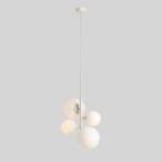 Pakabinamas šviestuvas BLOOM 4 CREAM 2xE14 / 2xE27 Geležis, Stiklas (1091L9)