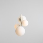Pakabinamas šviestuvas BLOOM 4 CREAM 2xE14 / 2xE27 Geležis, Stiklas (1091L9)