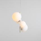 Pakabinamas šviestuvas BLOOM 4 CREAM 2xE14 / 2xE27 Geležis, Stiklas (1091L9)