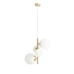 Pakabinamas šviestuvas BLOOM 4 BRASS 2xE14 / 2xE27 Geležis, Stiklas (1091L40)