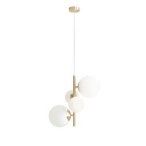 Pakabinamas šviestuvas BLOOM 4 BRASS 2xE14 / 2xE27 Geležis, Stiklas (1091L40)