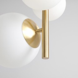 Pakabinamas šviestuvas BLOOM 4 BRASS 2xE14 / 2xE27 Geležis, Stiklas (1091L40)