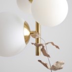 Pakabinamas šviestuvas BLOOM 4 BRASS 2xE14 / 2xE27 Geležis, Stiklas (1091L40)