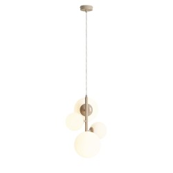 Pakabinamas šviestuvas BLOOM 4 BEIGE 2xE14 / 2xE27 Geležis, Stiklas (1091L17)