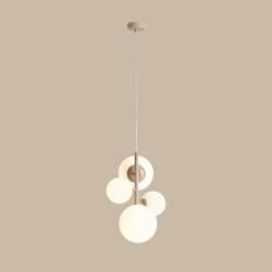 Pakabinamas šviestuvas BLOOM 4 BEIGE 2xE14 / 2xE27 Geležis, Stiklas (1091L17)