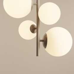 Pakabinamas šviestuvas BLOOM 4 BEIGE 2xE14 / 2xE27 Geležis, Stiklas (1091L17)