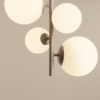 Pakabinamas šviestuvas BLOOM 4 BEIGE 2xE14 / 2xE27 Geležis, Stiklas (1091L17)