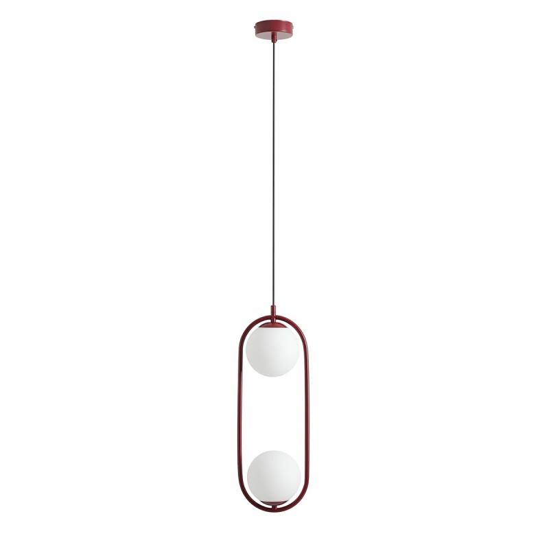 Pakabinamas šviestuvas RIVA 2 Raudonas WINE 2xE14 Geležis, Stiklas (1086H15)