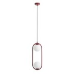 Pakabinamas šviestuvas RIVA 2 Raudonas WINE 2xE14 Geležis, Stiklas (1086H15)