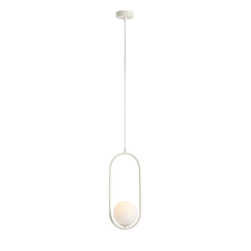 Pakabinamas šviestuvas RIVA CREAM 1xE14 Geležis, Stiklas (1086G9)