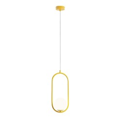 Pakabinamas šviestuvas RIVA MUSTARD 1xE14 Geležis, Stiklas (1086G14)