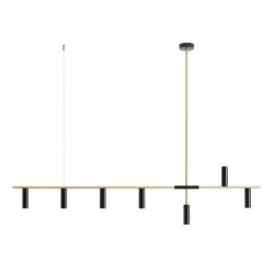 Pakabinamas šviestuvas TREVO 7 Juodas BRASS 7xGU10 mini Geležis (1083T40)