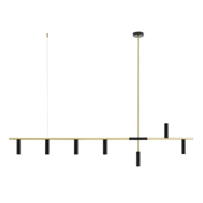 Pakabinamas šviestuvas TREVO 7 Juodas BRASS 7xGU10 mini Geležis (1083T40)