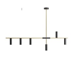 Pakabinamas šviestuvas TREVO 6 Juodas BRASS 6xGU10 mini Geležis (1083K40)