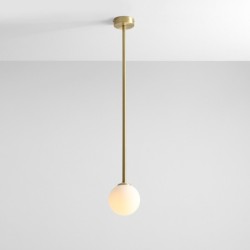 Lubinis šviestuvas PINNE LONG BRASS 1xE14 Geležis, Stiklas (1080PL_G40_L)