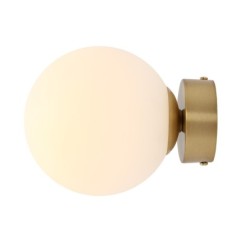 Sieninis šviestuvas BALL BRASS S 1xE14 Geležis, Stiklas (1076C40_S)