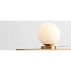 Sieninis šviestuvas BALL BRASS M 1xE27 Geležis, Stiklas (1076C40_M)