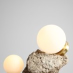 Stalinis šviestuvas BALL BRASS M 1xE27 Geležis, Stiklas (1076B40_M)