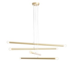 Pakabinamas šviestuvas TUBO 8 BRASS 8xE14 Geležis (1072P40)