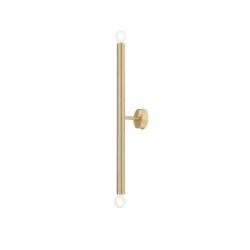 Sieninis šviestuvas TUBO 2 BRASS S 2xE14 Geležis (1072D40_S)