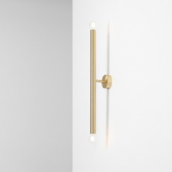 Sieninis šviestuvas TUBO 2 BRASS S 2xE14 Geležis (1072D40_S)