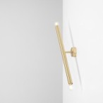 Sieninis šviestuvas TUBO 2 BRASS S 2xE14 Geležis (1072D40_S)