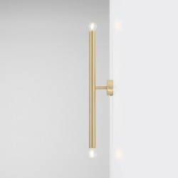 Sieninis šviestuvas TUBO 2 BRASS S 2xE14 Geležis (1072D40_S)