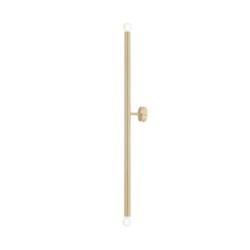 Sieninis šviestuvas TUBO 2 BRASS L 2xE14 Geležis (1072D40_L)