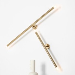 Sieninis šviestuvas TUBO 2 Aukso S 2xE14 Geležis (1072D30_S)