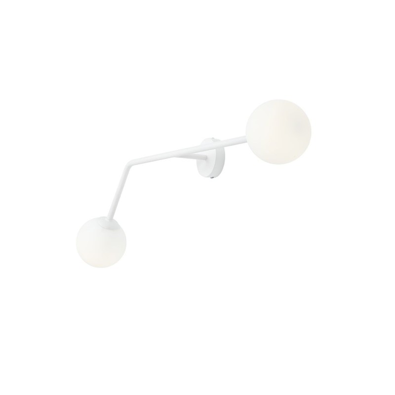 Sieninis šviestuvas PURE Baltas horizontal 2xE14 Geležis, Stiklas (1064D)