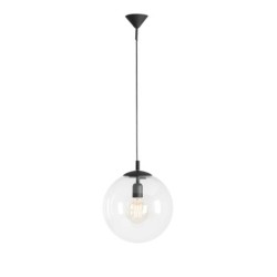 Pakabinamas šviestuvas GLOBUS Juodas 1xE27 Geležis, Stiklas (562G5)