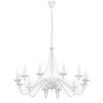 Pakabinamas šviestuvas 12 POINT RÓŻA Baltas 12xE14 Geležis (397R)