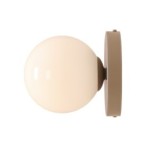 Sieninis šviestuvas BALL II BEIGE S 1xE14 Geležis, Stiklas (1126C17_S)