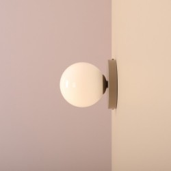 Sieninis šviestuvas BALL II BEIGE S 1xE14 Geležis, Stiklas (1126C17_S)