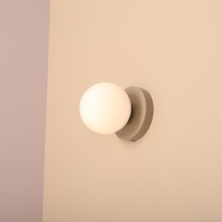 Sieninis šviestuvas BALL II BEIGE S 1xE14 Geležis, Stiklas (1126C17_S)