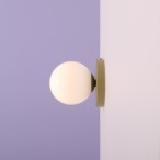 Sieninis šviestuvas BALL II PISTACHIO S 1xE14 Geležis, Stiklas (1126C12_S)